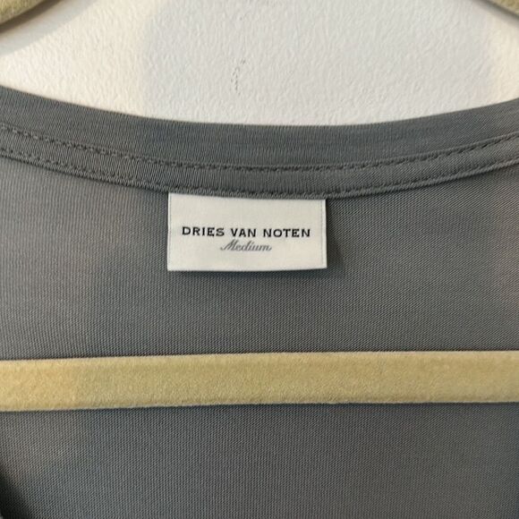 Dries Van Noten Sage V-Neck Top M - Picture 4 of 6